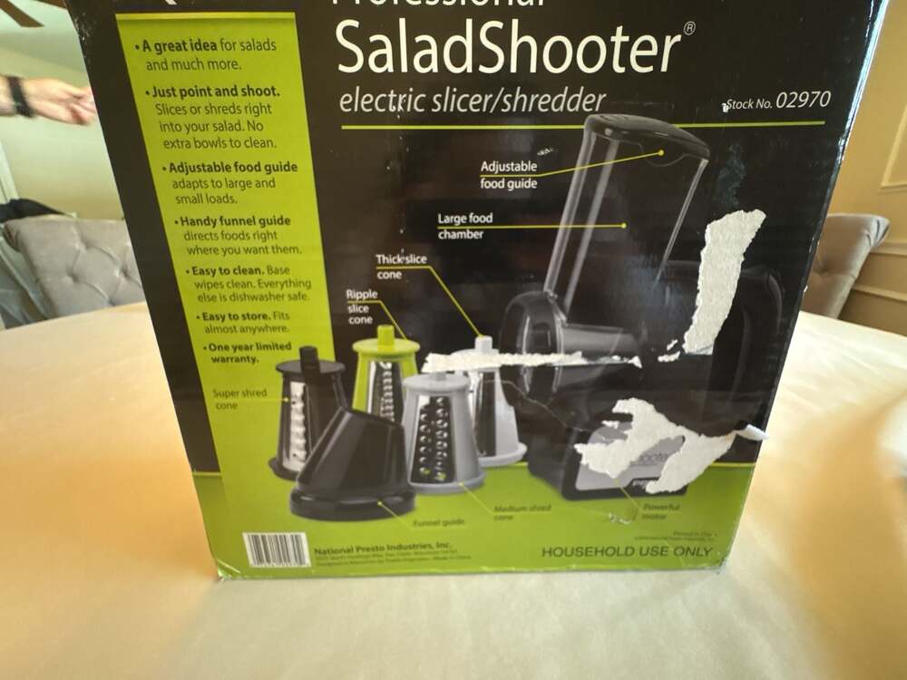 Presto Professional SaladShooter Electric Slicer/Shredder Model 02970
